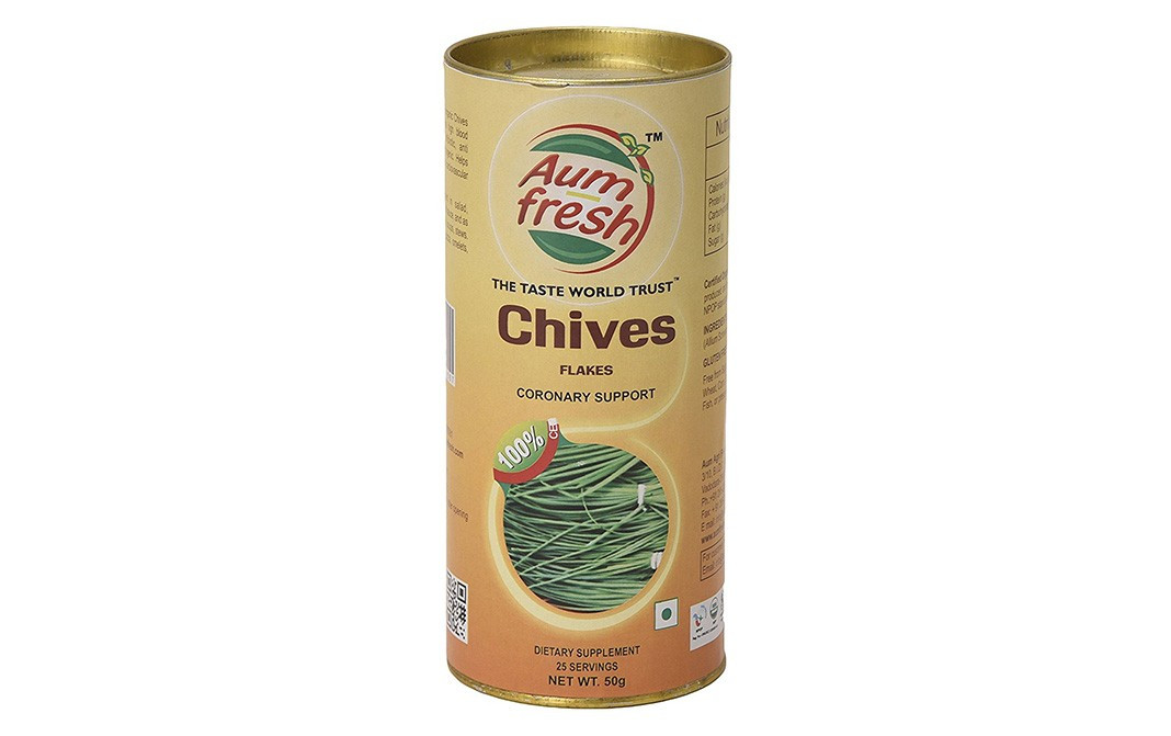 Aum Fresh Chives Flakes    Tin  50 grams